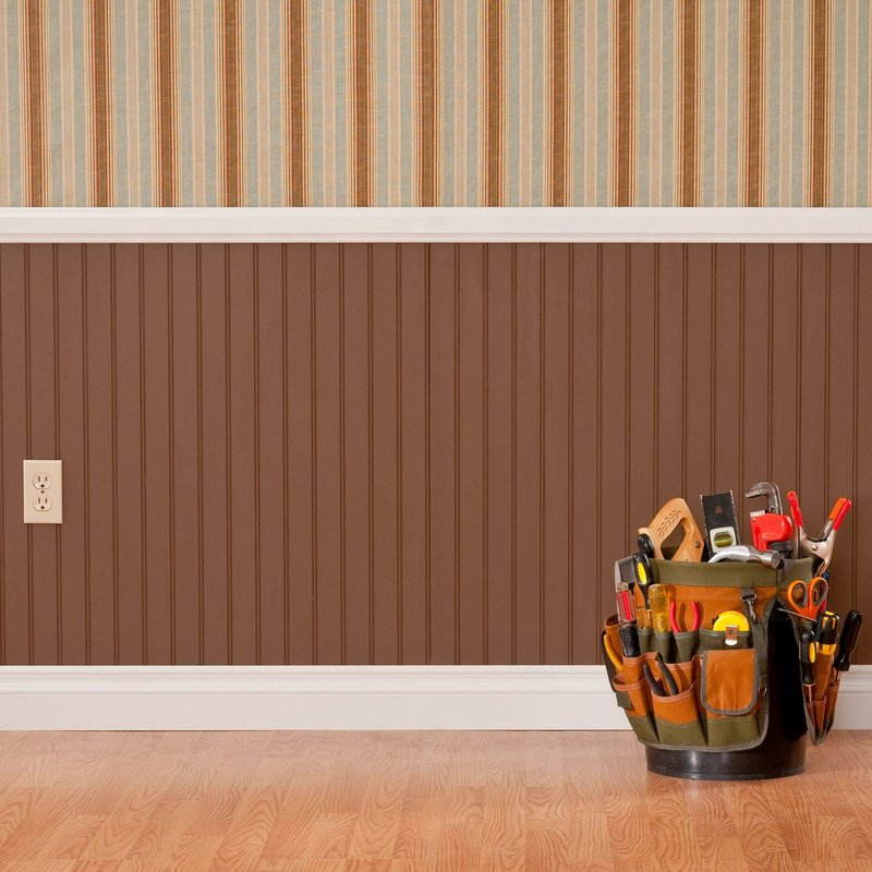 Flooring  Supplies And Tools In A Tool Bag On Hardwood Parquet Floors from King Carpet Plus in Plainview